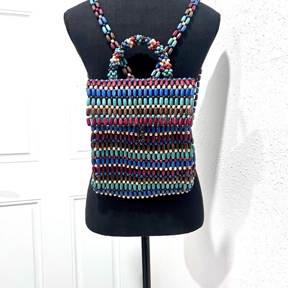 Multicolor Beaded Women's Backpack OS - Picture 1 of 7